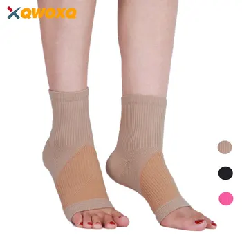1 пара компрессионных носков для фиксации голеностопного сустава с открытым носком для поддержки подошвенного фасциита, восстановления после травм, боли в суставах, супинатора