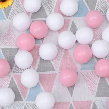 100 шт. игровой набор Kidcraft, утолщенные экологически чистые пластиковые шарики, забавные волнистые шарики, игрушка для малышей (розовый + белый)
