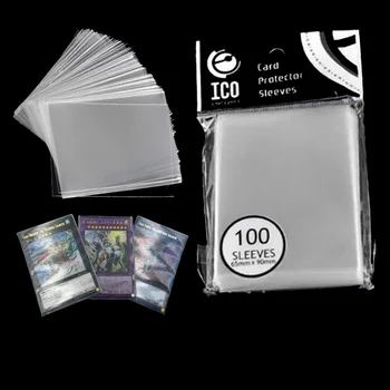 100шт Прозрачный ICO Запечатанный / Незапечатанный рукав для игровых карт Magic Game Play Настольные игры на открытом воздухе, Аксессуары для защиты карт