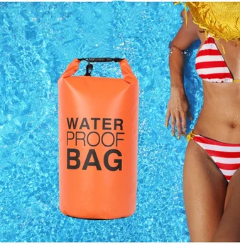2-литровый открытый водонепроницаемый сухой рюкзак, сумка для плавания в воде, Рулонный мешок для каякинга, рафтинга, катания на лодках по реке