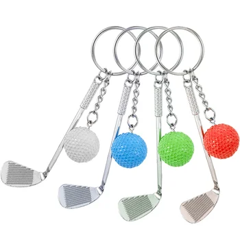 4 Шт. Кольца для ключей Ключи от машины Брелок для гольфа Декоративные Сумки для спортивных вечеринок Пластиковые брелки для ключей