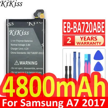 4800 мАч Аккумулятор Высокой емкости Для Samsung Galaxy A7 2017 Версии SM-A720 A720 A720F Подлинный Аккумулятор для телефона EB-BA720ABE Большой Мощности