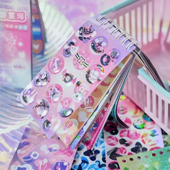 60ШТ книга наклеек dreamy bubble stickers pack креативный материал с цепочкой, бумага, кружевное украшение 