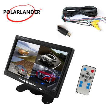 7-дюймовый TFT LCD Автомобильный монитор, видеовход 4 канала для камеры заднего вида, DVD GPS С дистанционным управлением, дисплей подголовника 800X480