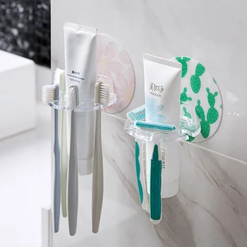 BathroomAccessories 1шт Пластиковый держатель зубной щетки зубная паста стеллаж для хранения бритва зубная щетка диспенсер для ванной комнаты органайзер доступа