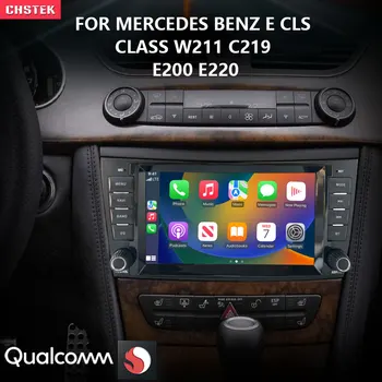 CHSTEK Qualcomm Автомобильный Радио Мультимедийный DVD-Плеер Media Carplay WIFI для Mercedes Benz CLS Class C219 E Class W211 G Class W463