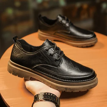 CYYTL, мужские ботинки, кожаные повседневные модельные туфли, зимняя обувь на платформе для пеших прогулок, безопасность работы, Дизайнерские тактические мужские туфли на плоской подошве