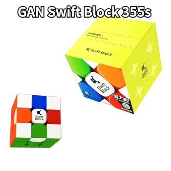 [Funcube] GAN Swift Block 355S Кубик GAN Без Наклеек 3x3x3 Скоростной Кубик Магнитная Профессия кубо рубик GAN 355S 3x3 Развивающая Игрушка