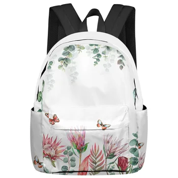 INS Садовый стиль, тропические растения, цветы, школьные сумки для студентов, ноутбук, изготовленный на заказ рюкзак для мужчин, женщин, дорожная сумка для женщин