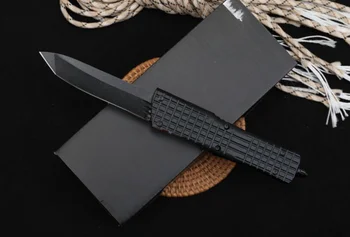 Micro OTF Tech Knife UT серии D2 со стальным лезвием и ручкой из алюминиевого сплава с ЧПУ, карманный нож для самообороны для кемпинга на открытом воздухе
