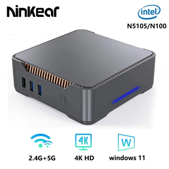 Ninkear GK3V Процессор МИНИ-ПК Четырехъядерный мини-ПК DDR4 8 ГБ / 16 ГБ 512 ГБ SSD Windows 11 Двойной WIFI 5 BT4.2 1000M LAN 4K Игровой мини-компьютер