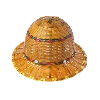 OFBK Каска ручной вязки из бамбука, дышащий защитный шлем