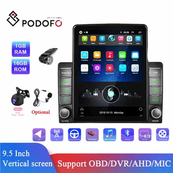 Podofo Автомобильный Радиоприемник 2 Din Android Мультимедийный MP5 Плеер Wifi GPS 9,5 