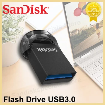 SanDisk Оригинальный USB 3,1 Флеш-Накопитель ULTRA FIT CZ430 USB Флэш-Накопитель 32 ГБ 64 ГБ 128 ГБ 256 ГБ Флешка Для ПК Loptop Car U Stick