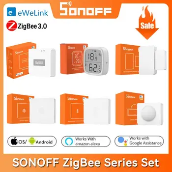 SONOFF Zigbee 3.0 ZBBridge Pro / Беспроводной переключатель / Датчик температуры и влажности / Движения / Двери для Alexa Google Home