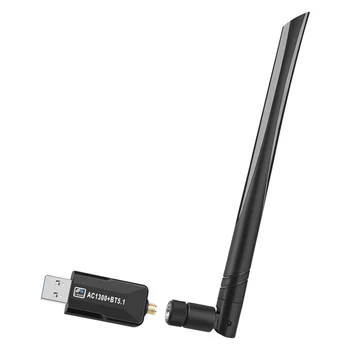 WiFi USB 3,0 Адаптер 1300 Мбит/с Bluetooth 5,1 Двухдиапазонный 2,4 ГГц/5 ГГц Wifi Usb Для Настольных ПК Ноутбук Сетевая Карта Беспроводной Приемник