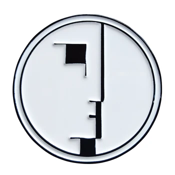 Абстрактное лицевое искусство Bauhaus Эмалевая Булавка Брошь на лацкане Металлический значок Ювелирные изделия В комплекте