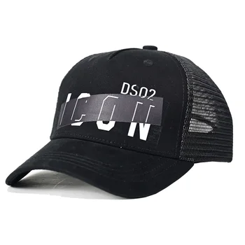Бренд ICON, 100% Хлопок, черные бейсболки с буквами, Высококачественная кепка для мужчин, Женская летняя кепка dsq, Черная кепка для папы