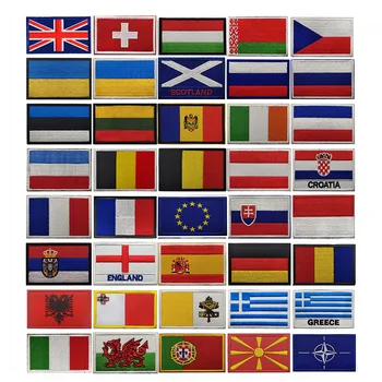 Британский Французский Немецкий Европейский Флаг, Тактические значки, Нашивка с вышивкой Главы, Нашивка с изображением флага Западной Европы, Нашивка с изображением флага Восточной Европы.