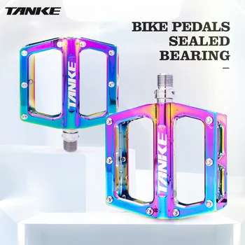 велосипедные педали TANKE TP-20 из сверхлегкого алюминиевого сплава, красочный полый противоскользящий подшипник, аксессуары для горных велосипедов, педали для ног MTB