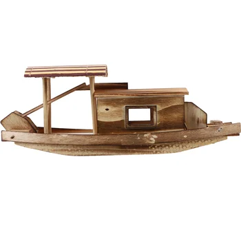 Декор рыбацкой лодки Домашняя модель для рабочего стола Деревянная фигурка Украшение парусного шкафа