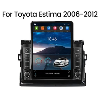 Для Tesla Style 2 Din Android12 Автомагнитола Toyota Estima Previa Tarago 2006-35 Мультимедийный Видеоплеер GPS Стерео Carplay DSP