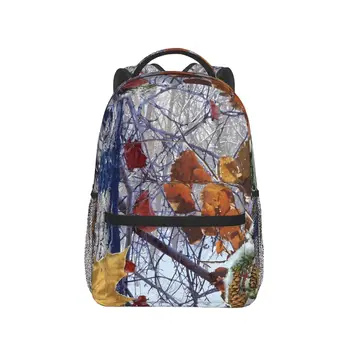 Зимний рюкзак с первым снегом для девочек и мальчиков, дорожный рюкзак с камуфляжем из натурального дерева, рюкзаки для подростков