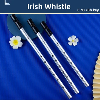 Ирландская Свисток-флейта C D Bb ключ с 6 отверстиями Ирландская жестяная Пенни-флейта Деревянный духовой инструмент Профессиональный Начинающий Детские Рождественские подарки