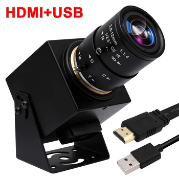 Камера ELP 4K USB HDMI с ручным зумом, веб-камера IMX415 H.265 30 кадров в секунду, мини-телескоп, USB-веб-камера безопасности для дисплея монитора компьютера