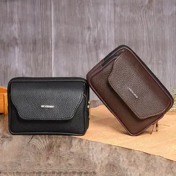 Маленькая поясная сумка YIANG из искусственной кожи, простая сумка для мобильного телефона для iPhone/ Samsung/ Huawei, чехол с зажимом для ремня, повседневные поясные сумки, чехол для телефона