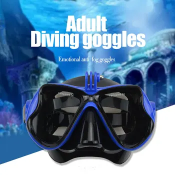 Маска для подводного плавания с аквалангом, маска для подводного плавания, силиконовые зеркальные очки, профессиональное снаряжение для подводной рыбалки, защита от запотевания для взрослых