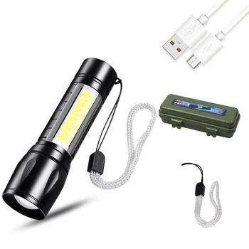 Масштабируемый светодиодный фонарик с дистанционным освещением по USB, прожектор с 3 режимами освещения для ночных походов, рыбалки, активного отдыха