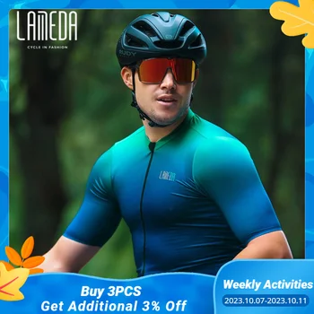 Мужская велосипедная майка LAMEDA Cycling Jersey, велосипедная куртка с коротким рукавом, летняя одежда для шоссейных автомобилей, мужская велосипедная рубашка, велосипедная одежда для мужчин
