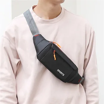 Мужская нагрудная сумка, водонепроницаемая спортивная сумка для улицы, Оксфордская сумка, поясная сумка в корейском стиле, поясная сумка через плечо, мужская сумка-банан