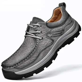 Мужская повседневная обувь из натуральной кожи, высококачественные мужские кроссовки, модная износостойкая обувь для отдыха, уличная мужская обувь Zapatos Hombre