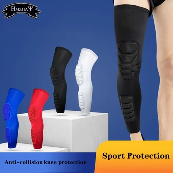 Мужская спортивная защита для колен с защитой от столкновений Honeycomb, Эластичная защита для футбола, баскетбола, фитнеса, велоспорта, защита для ног