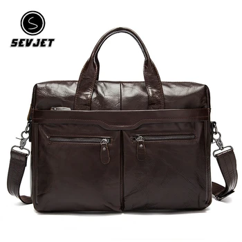 Мужской портфель из натуральной кожи большой емкости, деловые сумки через плечо для мужчин, сумки для ноутбуков, сумка-мессенджер JYY475
