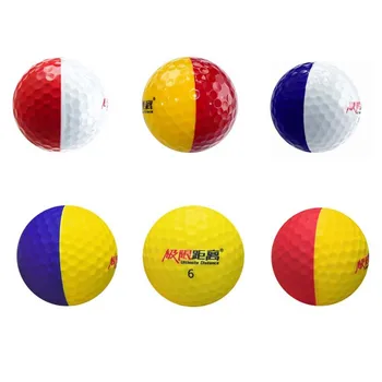 Мяч для гольфа 1шт, трехслойный, для экстремальных дистанций, двухцветный, глянцевый, матовый для профессиональных соревнований, мяч для игры в гольф, мячи для гольфа
