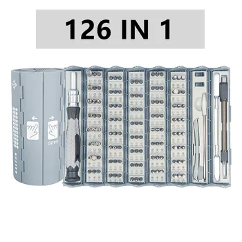 Набор прецизионных отверток 126 в 1, профессиональный набор магнитных инструментов для ремонта электроники, смартфонов, часов, очков, ПК MacBook