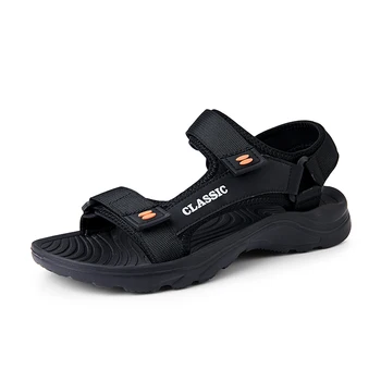 Новые летние спортивные сандалии для мужчин, повседневная износостойкая нескользящая массажная модная дышащая удобная обувь на платформе с круглым носком