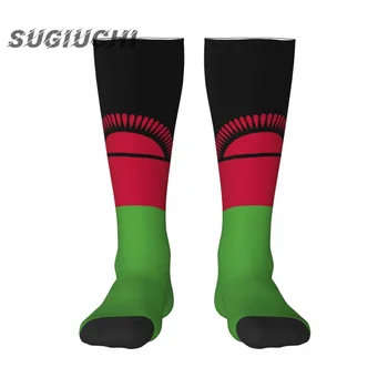 Носки с 3D-принтом из полиэстера с флагом Малави Для мужчин и женщин, Повседневные Высококачественные носки Kawaii, Носки для уличного скейтборда