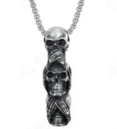 Ожерелье со скелетом Ожерелье на Хэллоуин Значимый Орнамент со скелетом Мужское женское ожерелье на Хэллоуин и колье Ювелирные изделия Ожерелья