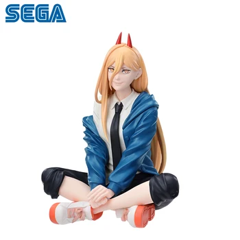 Оригинальная бензопила SEGA Man 15 см, пробка для лапши в сидячем положении, фигурки героев, игрушки из японского аниме, коллекционная модель