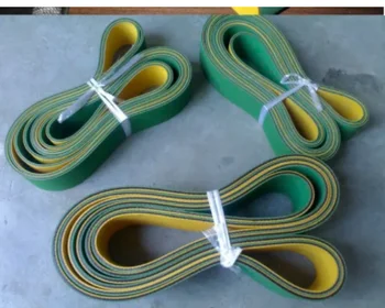 Периметр: 8000x200x3 мм желто-зеленый лист нейлона Плоский приводной ремень