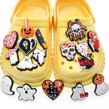 Подвески для обуви с изображением Крокодила-призрака из мультфильма ужасов на Хэллоуин, Аксессуары для обуви, браслет, подарок на день рождения