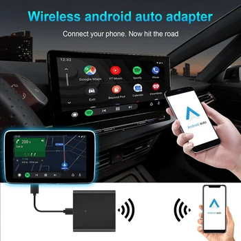 Подключаемый к беспроводной сети Android Auto Box Беспроводной адаптер CarPlay Smart Car AI Box Bluetooth Auto Connect Plug & Play для Android / Apple