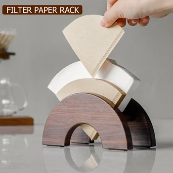 Подставка для фильтровальной бумаги из орехового дерева, держатель для фильтровальной бумаги, подставка для кофейных инструментов, бытовые аксессуары для кофе для бариста