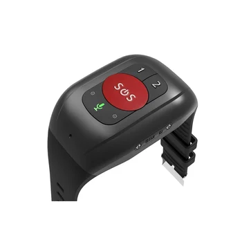 Пожилые люди 4G SOS Часы Браслет с GPS отслеживанием Браслет Аварийная сигнализация GPS Отслеживание сердечного ритма Монитор артериального давления-A