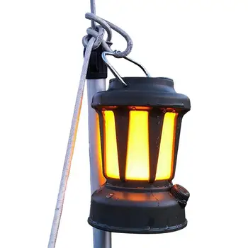 Походная лампа на открытом воздухе, винтажная походная лампа IPX4, водонепроницаемый перезаряжаемый фонарь для кемпинга, походные фонари на солнечной батарее, перезаряжаемые TYPE-C