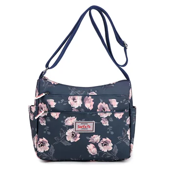 Роскошная женская сумка-мессенджер с цветочным узором, модная женская сумка с несколькими карманами, высококачественная прочная ткань, женская сумка через плечо